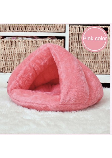 Pembe S 38X38 cm (1-2 Kg) Pet Kedi Köpek Yumuşak Sıcak Yuva Köpek Kulübesi Yatak Ev Uyku Paspasları Çadır S Kış Çıkarılabilir Rahat Malzemeleri (Yurt Dışından)