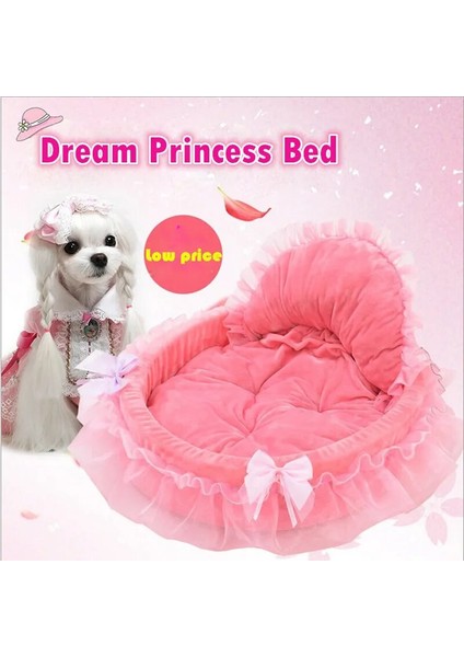 Stil 4 56X53 cm Prenses Köpek Yatağı Yumuşak Kanepe Küçük Köpekler Için Pembe Dantel Köpek Evi Pet Doggy Teddy Yatak Köpek Yatakları Kedi Lüks Yuva Mat Kennels (Yurt Dışından) fiyatları