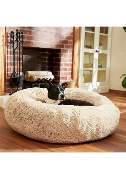 Haki 80CM Süper Kedi Yatağı Sıcak Uyuyan Kedi Yuvası Yumuşak Uzun Peluş Köpekler Için En Iyi Pet Köpek Yatağı Sepet Yastık Kedi Yatağı Kedi Mat Hayvanlar Uyuyan (Yurt Dışından)