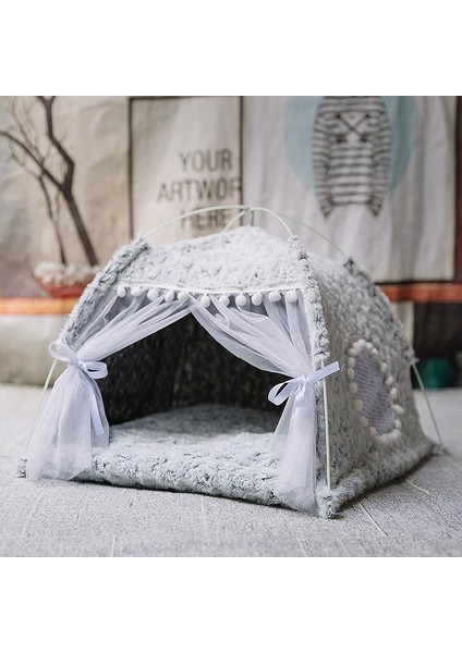 Pembe Yavru L 60X60X50CM Tatlı Prenses Kedi Yatağı Katlanabilir Kediler Çadır Köpek Evi Yatak Yavru Köpek Sepeti Yataklar Sevimli Kedi Evleri Ev Yastık Evcil Hayvan Kulübesi Ürünleri (Yurt Dışından)