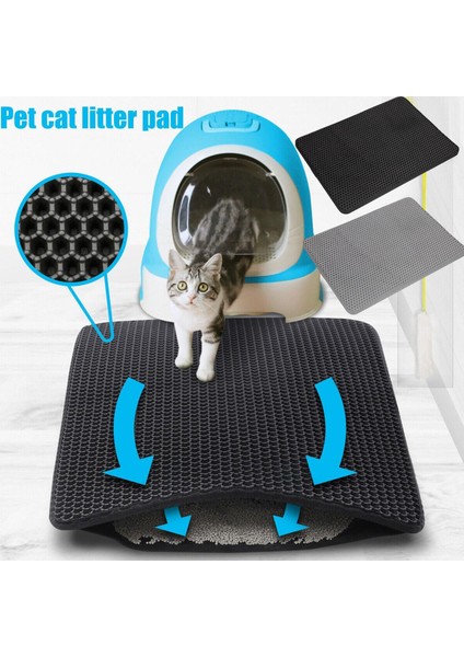 D Çöp Mat Çift Katmanlı Kaymaz Çöp Pedleri Kaymaz Su Geçirmez Mat Kutusu Çöp Aksesuarları Pet Mat S Yatak Temiz U4N4 (Yurt Dışından) fiyatları