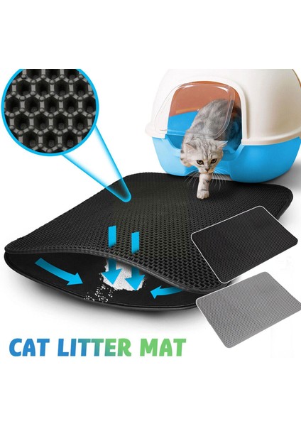 D Çöp Mat Çift Katmanlı Kaymaz Çöp Pedleri Kaymaz Su Geçirmez Mat Kutusu Çöp Aksesuarları Pet Mat S Yatak Temiz U4N4 (Yurt Dışından) modelleri