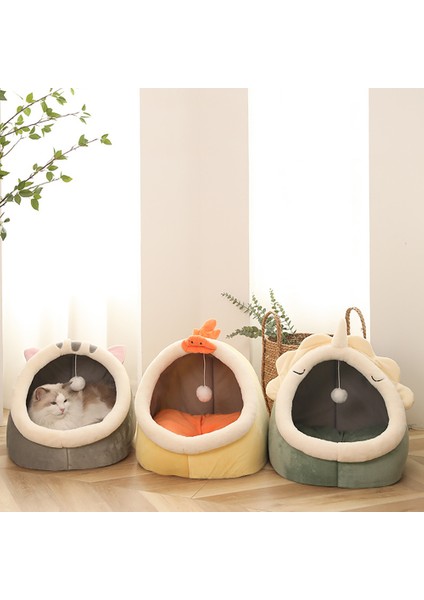 Style4 M Kedi Yatak Evi Köpek Kulübesi Yuva Yuvarlak Pet Uyku Mağarası Yavru Yatak Pet Sepeti Rahat Yavru Yastık Kedi Evi Çadır Köpek Evi (Yurt Dışından)