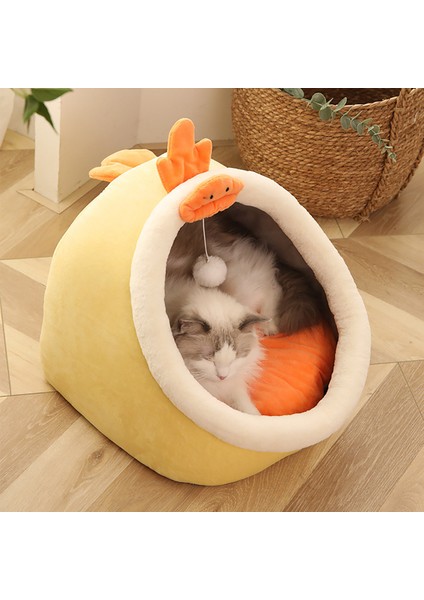 Style4 M Kedi Yatak Evi Köpek Kulübesi Yuva Yuvarlak Pet Uyku Mağarası Yavru Yatak Pet Sepeti Rahat Yavru Yastık Kedi Evi Çadır Köpek Evi (Yurt Dışından)