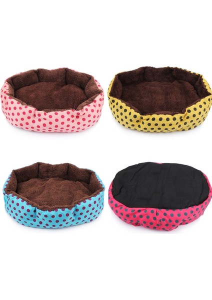 Sarı 37X32X10 Köpek Yatağı Küçük Pet Yatak Için Sevimli Köpek Kulübesi Nokta Baskılı Pet Mat Kedi Yatak Pet Cathouse Köpek Yatağı Küçük Dogscat Için Pet Malzemeleri (Yurt Dışından)