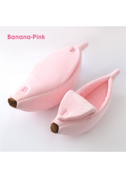 Muz Pembe XL-90X30X20 Osudm Bal Pot Kedi Yatak Ev Sonbahar Kış Derin Uyku Peluş Mat Winnie The Pooh Kitten Sıcak Uyku Yuvası Kapalı Evcil Hayvan Aksesuarları (Yurt Dışından)