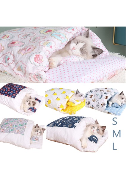 Stil 7 S Çıkarılabilir Köpek Kedi Yatağı Kedi Uyku Tulumu Kanepeler Mat Kış Sıcak Kedi Evi Küçük Pet Yatak Köpek Kulübesi Yuva Yastık Evcil Hayvan Ürünleri (Yurt Dışından) fiyatları
