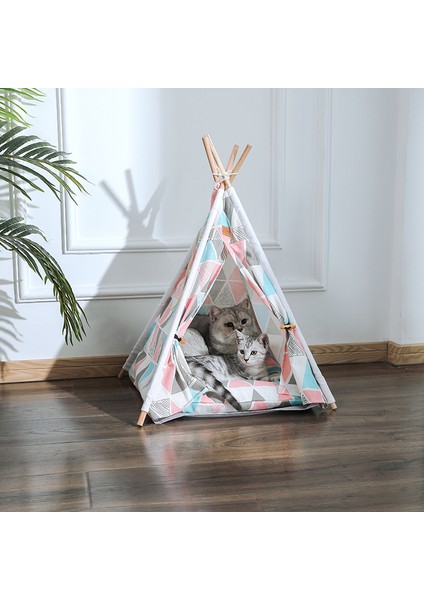 Stil 4 60X50X48 cm Pet Çadır Ev Kedi Yatak Kalın Yastıklı Taşınabilir Teepee ve Köpek Yavrusu Gezisi Için 9 Renk Mevcuttur Açık Kapalı (Yurt Dışından) modelleri
