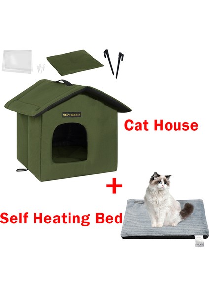 Yeşil 33X33X35 cm Tüylü Bebek Yavru Kedi Evcil Hayvan Malzemeleri Kedi Yatak Yatak Odası Sıcak Mağara Su Geçirmez Açık Köpek Kulübesi Çıkarılabilir Yastık Yumuşak Kapalı Ev Kedi Kanepe (Yurt Dışından)