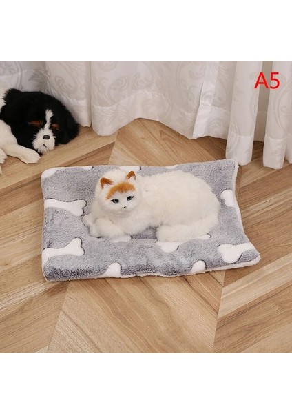 A5 L (50X60 Cm) Yumuşak Flanel Evcil Hayvan Battaniye Pedi Kalınlaşmış Pet Polar Yatak Mat Yavru Köpek Kedi Için Kanepe Yastık Sıcak Kediler Uyku Kapak Ev Halı (Yurt Dışından)