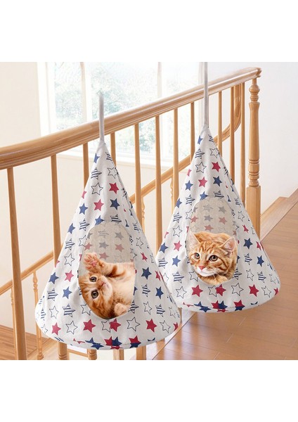 Gri Kedi S(35X35X45CM) Kedi Hamak Nefes Alabilen Kedi Yatağı Yumuşak Pamuk Kedi Sepeti Asılı Yavru Yuva Evcil Hayvan Yaratıcı Kumu Evcil Hayvan Kafesi Salıncak Asılabilir (Yurt Dışından)