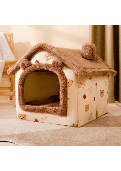 Pembe Yıldız Gökyüzü L 49X39X46CM Çıkarılabilir Kedi Yatağı Sıcak Pet Kedi Evi Mağara Kış Derin Uyku Yavru Chihuahua Köpek Mat Kapalı Köpek Kulübesi Çadır Yuva Yastık Kediler Paspaslar (Yurt Dışından)