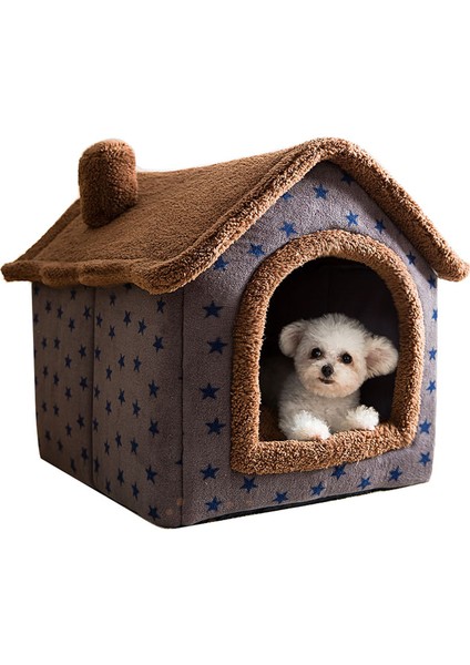 Pembe Yıldız Gökyüzü L 49X39X46CM Çıkarılabilir Kedi Yatağı Sıcak Pet Kedi Evi Mağara Kış Derin Uyku Yavru Chihuahua Köpek Mat Kapalı Köpek Kulübesi Çadır Yuva Yastık Kediler Paspaslar (Yurt Dışından)