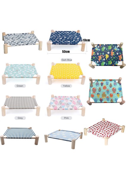 Kumaş Pembe Üçgen Yükseltilmiş Ahşap Çerçeve Kedi Yatak Mobilya Nefes Alabilir Kanvas Pet Kedi Yatak Hamak Tavşan Kediler Köpekler Yavru Ev Gereçleri (Yurt Dışından) modelleri