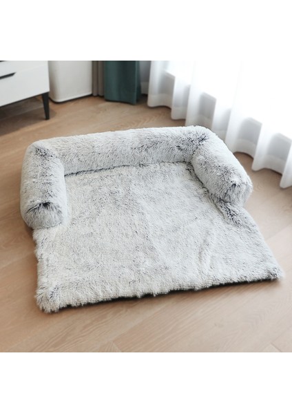 3027 Gri Xs 62X62X15 cm Kış Sıcak Köpek Kanepe Mat Kabarık Pet Yatak Uzun Peluş Kedi Paspaslar Köpekler Ev Mobilya Koruyucu Kedi Paspaslar Evcil Hayvanlar Yuva Yastık Sakinleştirici (Yurt Dışından)