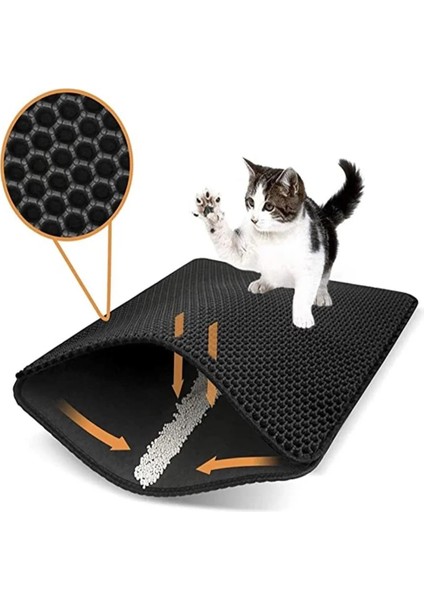 Kahve 45X60 cm Kedi Kumu Mat Çift Katmanlı Su Geçirmez Idrar Geçirmez Yakalama Mat Kolay Temizlenebilir Kaymaz Tuvalet Pedi Kedi Tırmalama Pedi Büyük Ayak Pedi (Yurt Dışından) fiyatları