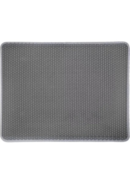 Gri 30X45 cm Sızdıran Mat Kedi Kumu Pedi Mat Çift Katmanlı Eva Su Geçirmez Kedi Kumu Halı Kitty Kumu Filtresi Pet Yatak Temiz Yavru Kedi Sandbox Tutmak (Yurt Dışından)