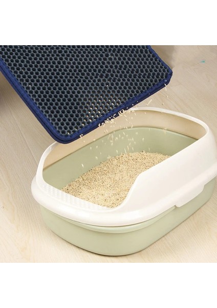 Gri 30X45 cm Sızdıran Mat Kedi Kumu Pedi Mat Çift Katmanlı Eva Su Geçirmez Kedi Kumu Halı Kitty Kumu Filtresi Pet Yatak Temiz Yavru Kedi Sandbox Tutmak (Yurt Dışından) modelleri