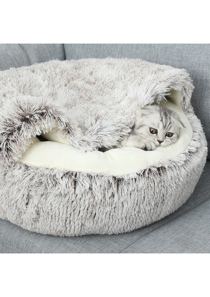 GWE008 60CM Yeni Yumuşak ve Rahat Sıcak Yarı-Kapalı Kedi Yatak Pet Kedi Yatağı Yarı-Kapalı Köpek Kulübesi Köpek Yatağı Uyku Koruma Artefaktı (Yurt Dışından) modelleri