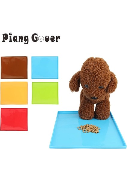 Kahve 26 cm x 31 cm Küçük Silikon Evcil Hayvan Besleme Matı Köpek Kaseleri Mat Pet Su Gıda Tutucu Kedi Besleme Yemek Kase Pedi (Yurt Dışından) fiyatları