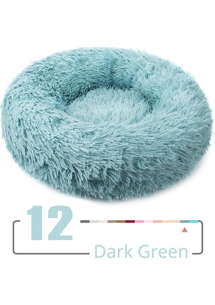 Koyu Yeşil 50 cm Uzun Peluş Pet Yatak Kedi Köpekler Için Süper Yumuşak Yatak Kulübesi Yuvarlak Kış Sıcak Uyku Köpek Yastık Mat Taşınabilir Kedi Köpek Yuva Yatağı (Yurt Dışından)