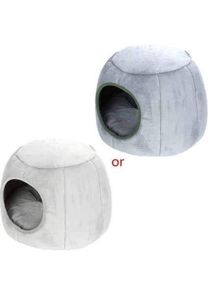 Gri Xs Gine Domuzları Yatak Hamster Kirpi Kış Yuvası Küçük Evcil Hayvan Sıcak Kafes Mağara Yatak Evi (Yurt Dışından)