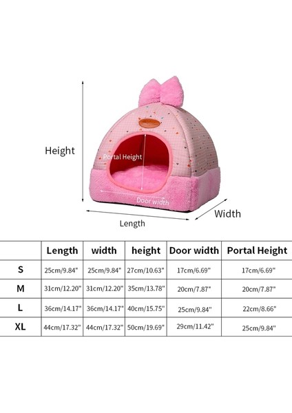Stil 4 S 33X33X27CM Yarı Kapalı Sıcak Kedi Yatağı Dört Mevsim Evrensel Kedi Yatağı Yavru Köpekler Sepeti Ped Derin Uyku Kapalı Yavru Kedi Evi Cama Perro (Yurt Dışından)