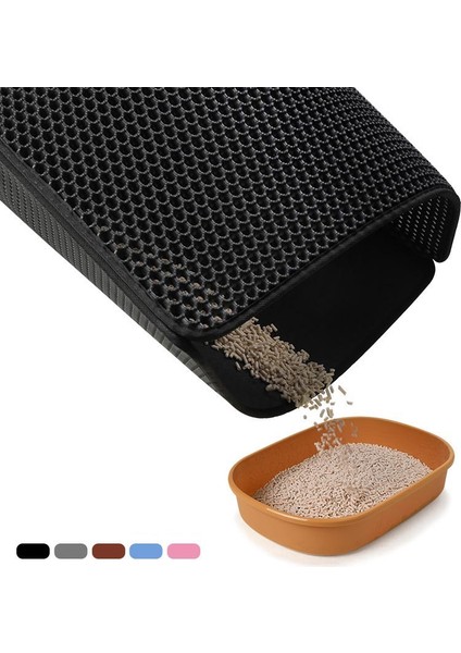 Siyah Xl (55X75 Cm) Pet Kedi Kumu Mat Eva Çift Katmanlı Kedi Kumu Yakalama Pet Kumu Kedi Matı Temiz Ped Ürünleri Kediler Aksesuarları S/m/l/xl (Yurt Dışından) fırsatları