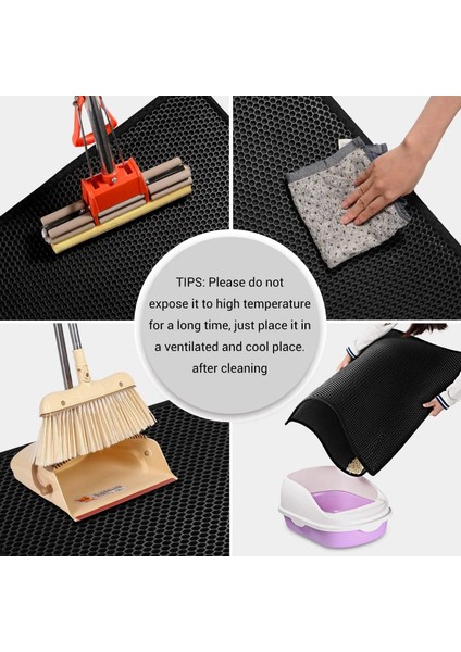 Gri 30X30CM Yeni Eva Çift Katmanlı Kedi Kumu Mat Su Geçirmez Kedi Kumu Kutusu Mat Kaymaz Kedi Kumu Pedi Pet Çöp Yakalama Temiz Ped Ürünleri (Yurt Dışından) fırsatları