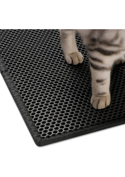 Gri 30X30CM Yeni Eva Çift Katmanlı Kedi Kumu Mat Su Geçirmez Kedi Kumu Kutusu Mat Kaymaz Kedi Kumu Pedi Pet Çöp Yakalama Temiz Ped Ürünleri (Yurt Dışından) indirimleri