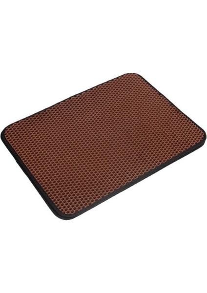 Kahverengi 55X75CM Pet Kedi Kumu Matı Su Geçirmez Eva Çift Katmanlı Kediler Kumu Yakalama Pet Çöp Kutusu Mat Temiz Ped Ürünleri Kediler Için Aksesuarlar (Yurt Dışından)