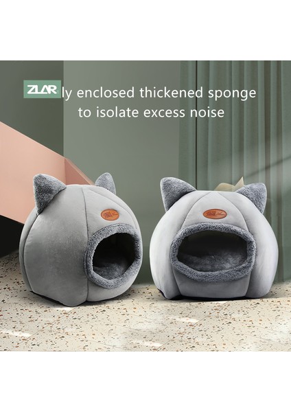 L 39X39X29CM Kış Sıcak Konfor Kedi Yatak Kedi Evi Yatak Kediler Köpek Yatakları Pet Küçük Mat Derin Uyku Mağarası Kapalı Kediler Aksesuarları Köpek Ürünleri (Yurt Dışından) fırsatları