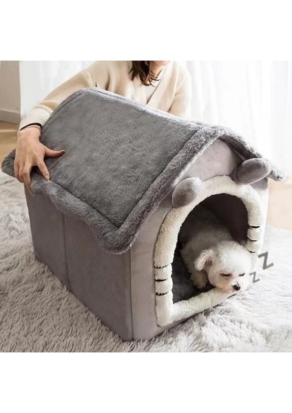 Kahverengi M (7.5 kg Içinde) Yumuşak Kedi Yatağı Derin Uyku Evi Köpek Kedi Kış Evi Çıkarılabilir Yastık Kapalı Pet Çadır Yavru Kedi Köpek Sıcak Evcil Hayvan Aksesuarları (Yurt Dışından)