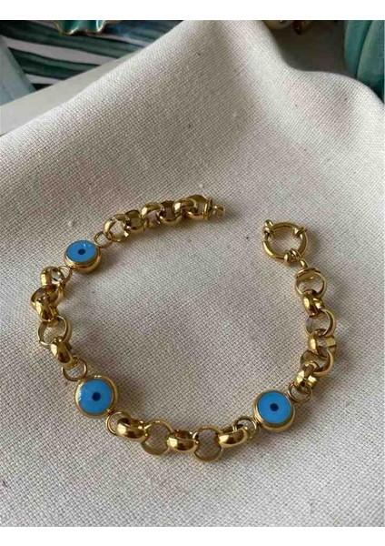 Nazarboncuklu Çelik Kararmaz Bileklik fırsatları