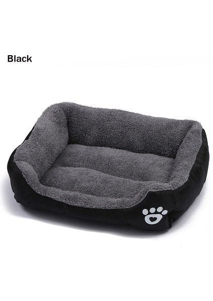 Siyah M 55X40X12CM Büyük Köpek Yatağı Sıcak Yumuşak Evcil Hayvan Yastığı Yıkanabilir Kedi Mat Su Geçirmez Köpek Kulübesi Yatak Dikdörtgen Orta Köpekler Için Köpek Evi Sepetleri Xl (Yurt Dışından)