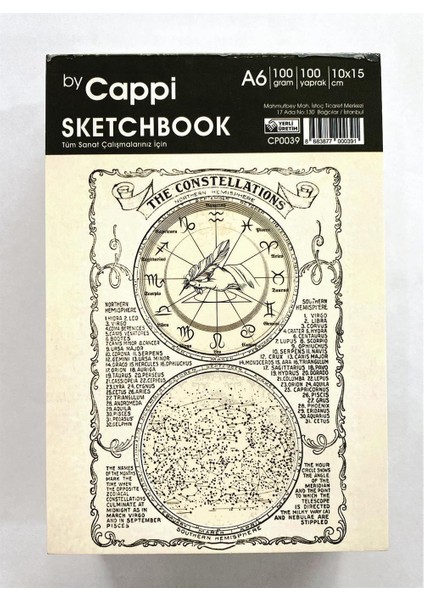 A6 Sketch Book Eskiz Defteri 100 gr  100 Yaprak Üstten Tutkallı Koparılabilir.