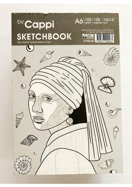 A6 Sketch Book Eskiz Defteri 100 gr  100 Yaprak Üstten Tutkallı Koparılabilir.