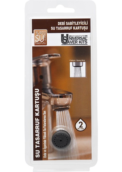 UNIVERSAL® Su Tasarruf Kartuşu - 2 Litre/Dakika Akışlı