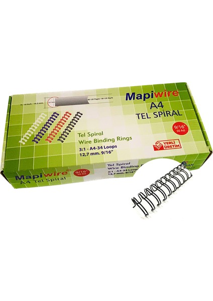 Mapiwire 9/16 Kutu Tel Siyah 50 Ad.
