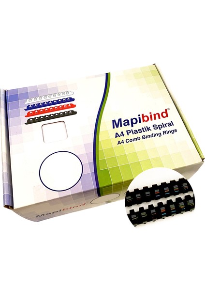 Mapibind 22MM Plastik Spiral Siyah 100 Ad