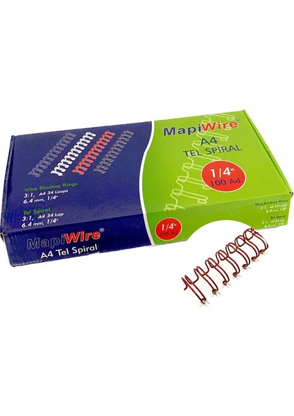 Mapiwire 1/4 Kutu Tel Kırmz 100 Ad.