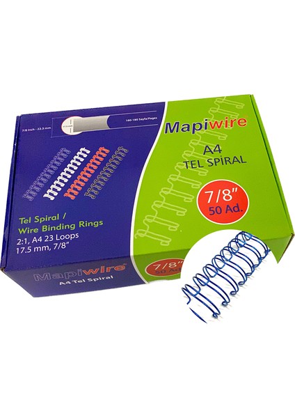 Mapiwire 7/8 Kutu Tel M.mavi 50 Ad.