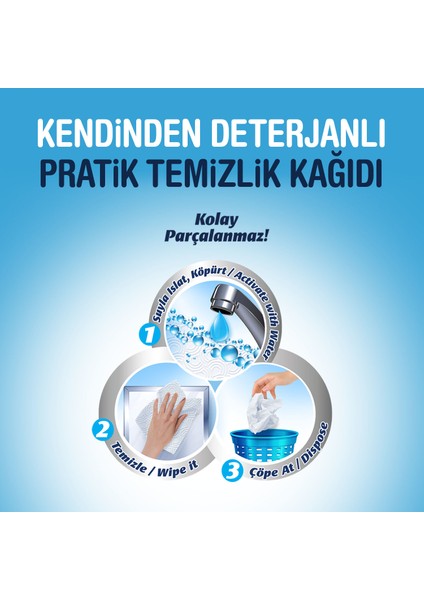 Deterjanlı Temizlik Kağıdı 6 Rulo (2 Rulo x 3 Paket)