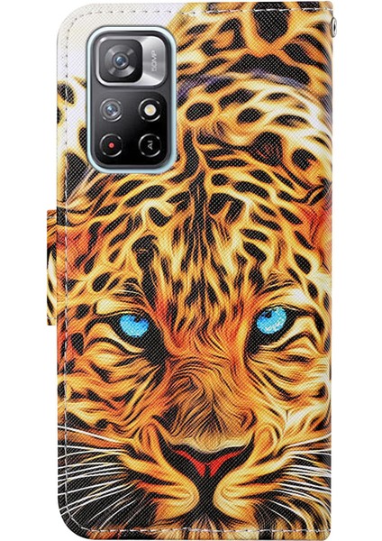 Xiaomi Redmi Için Not 11 5g (Çin) (Mediatek)/not 11T 5g/not 11S 5g Desen Baskı Folio Flip Manyetik Deri Kılıfı Stand Cüzdan-Leopar (Yurt Dışından)
