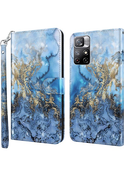 Xiaomi Redmi Için Not 11 5g (Çin) (Mediatek)/not 11T 5g/not 11S 5g 3D Desen Baskı Manyetik Pu Cüzdan Stand Kitap Kapağı Strap-Bauhinia Vadisi (Yurt Dışından)