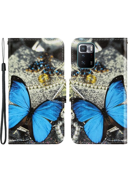 Desen Baskı Cüzdan Deri Koruyucu Telefon Kılıfı Xiaomi Için Redmi Note 10 Pro 5g/poco X3 Gt-One Kelefli (Yurt Dışından)