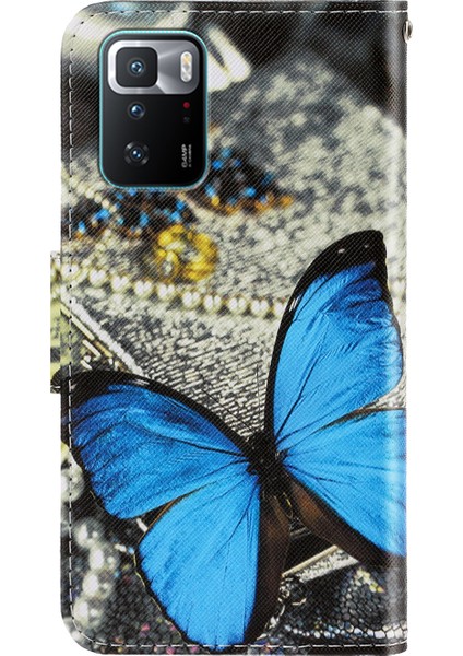 Desen Baskı Cüzdan Deri Koruyucu Telefon Kılıfı Xiaomi Için Redmi Note 10 Pro 5g/poco X3 Gt-One Kelefli (Yurt Dışından)