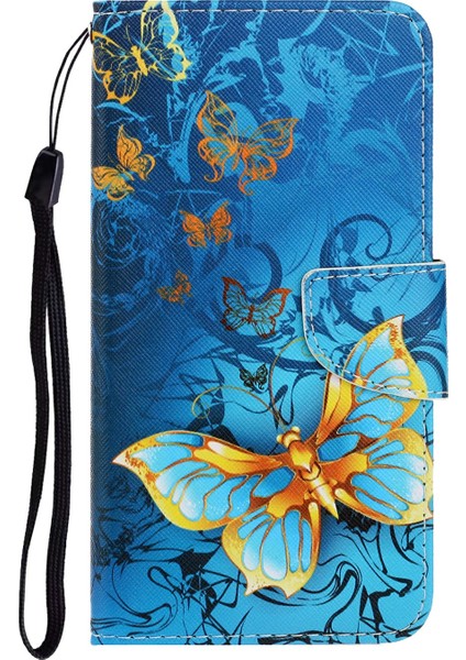 Desen Baskı Cüzdan Deri Deri Koruyucu Telefon Kılıfı Xiaomi Redmi Note 10 Pro 5g/poco X3 Gt-Golden Bellefli (Yurt Dışından)
