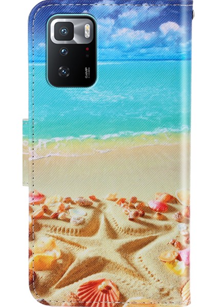 Desen Baskı Cüzdan Deri Koruyucu Telefon Kılıfı Xiaomi Için Redmi Note 10 Pro 5g/poco X3 Gt-Bıl (Yurt Dışından)