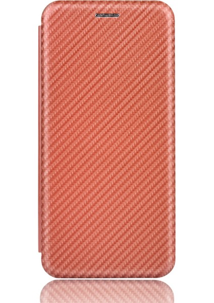 Xiaomi Redmi 9c/redmi 9c Nfc-Brown Için Otomatik Emilmiş Karbon Fiber Doku Deri Kılıf (Yurt Dışından)
